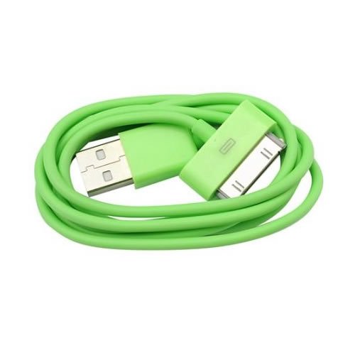 Jazooli USB Charge & Sync Dock Connector Cable For All Apple iPods/iPhones/iPads - Green Jazooli USB Charge & Sync Dock Connector Cable For All Apple iPods/iPhones/iPads - Green