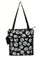 Peace Sign Tote Bag and Cooler, Black and White