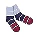 TeeHee Little Boys Basic Cotton Crew Socks 6 Pair Pack (6-8 Years, Rugby Stripe)