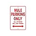 KAWASAKI MULE Parking Only All Others Will Be Towed Motorcycle Bike Super Bike Scooter Novelty Garage Aluminum 8