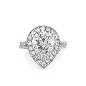 Mark Broumand 5.36ct Pear Shaped Diamond Engagement Ring