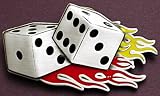 FLAMING DICE Belt Buckle Lucky Tattoo Rockabilly
