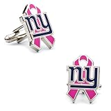 New York Giants Breast Cancer Awareness Cufflinks By Cufflinks Inc