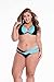 roswear Women's Padded Color Block Push Up Bikini Swimsuits Blue Large