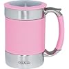 Trudeau Board Room Desk Mug, Pink Leatherette