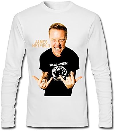 DJDO Men's James Hetfield Cotton Long-Sleeve Crewneck Adult T-Shirt