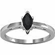 14K White Gold Onyx Ring
