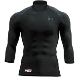 (アンダーアーマー)UNDER ARMOUR UAHGコンプレッションステルス3/4スリーブモック#MBB4211アパレルメンズベースボール MBB4211  BLK XL