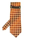 Phat Farm - Phat Farm Orange and Rust Ornate Grid Tie