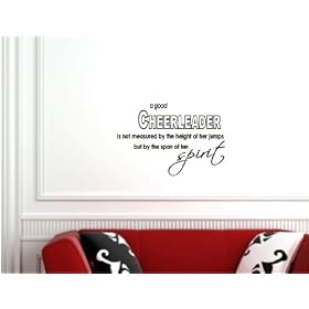 Click here to buy A Good CHEERLEADER Wall Art vinyl lettering Decal Sticker.