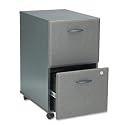 Bush(tm) WC84852SU - 2-Drawer Mobile Vertical File, 15-5/8w x 20-3/8d x 28-1/4h, White Spectrum/Gray