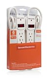 Belkin 6-Outlet Surge Protector 2-Pack with 2ft cord