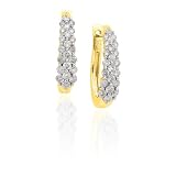 14K Yellow Gold 1/2 ct. Diamond Journey of Love Huggie Earrings