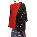 Evening Shawls Tie & Dye Wool India Dresses 203 x 88 Cmby ShalinIndia