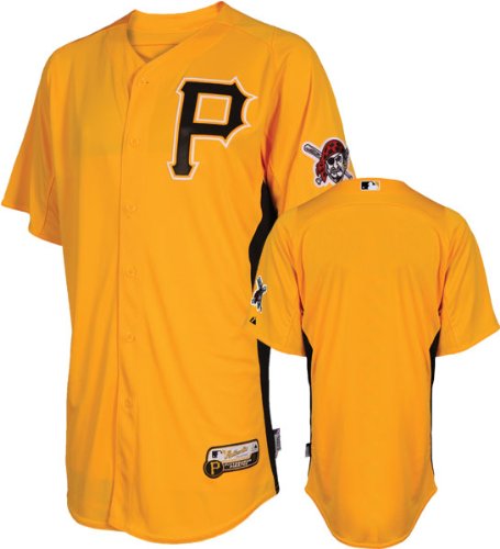 Pittsburgh Pirates Jersey: Authentic Gold On-Field Batting Practice Jersey with Pirate Head Patch