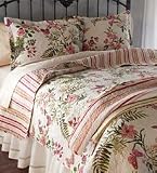 King 100% Cotton Butterfly Rose Quilt Set