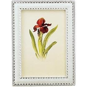 Crystal and ivory enamel frame by Lawrence - 4x6