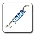 Don Wands 9815 Blue Curved Swirl Glass Mushroom Tip