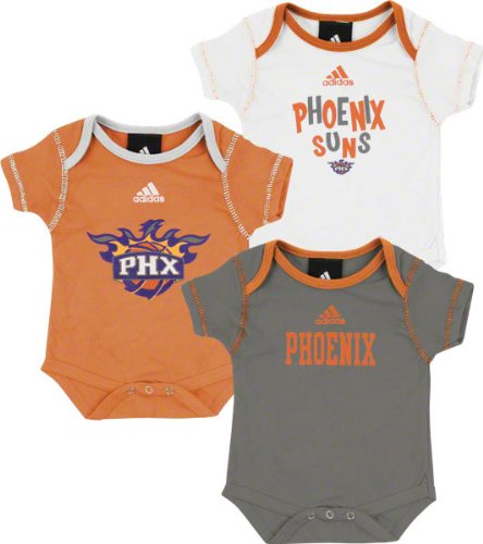 NBA Infant Phoenix Suns 3 Piece Bodysuit Set - R228Sxsu (Light Charcoal, 24 Months)