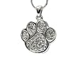 White Gold Plating Crystal Stud Paw Pendant Fashion Necklace