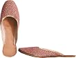 Beaded & Sequin Indian Leather Slippers for Women Handcrafted Casual Footwear W (wss051)