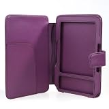 Purple Synthetic Leather Case for  Kindle 3