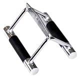 Seated Row/Chinning Chrome Bar w/Polyurethane Round Grip