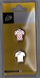 Lot 2 Pins TOur de France Cyclisme - Maillot Blanc & Maillot à Pois - velo - Collection Officielle TOur de France Maillot Jaune