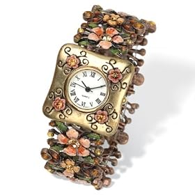 Austrian Crystal Flower Watch 7"