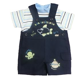 Baby Boy 2 Piece Dungaree Set 3-6Mths
