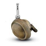 Buy 2-1 2 Metal Ball Caster with Brake,Windsor Antique with 5 16 x 1-1 2 Wood (Grip... by Shepherd