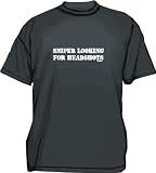 Sniper Looking For Headshots Video Game Distressed Style Logo Men's tee Shirt in 12 colors Small thru 6XL