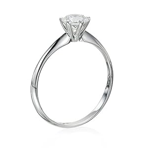 Certified, Round Cut, Solitaire Diamond Ring in 14K Gold / White (1/3 ct, G Color, SI3 Clarity)