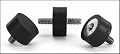 Rubber Vibration Dampening Mounts, #6-32 x .25