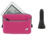 Non-OEM Amazon Kindle 2 Microfiber Dual Pocket Sleeve Case with Black USB Car Charger