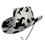 Pony Cow Print Black White Plush Velvet Cowboy Hat