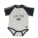 MLB New York Yankees Baby / Infant One-Piece Bodysuit / Romper / Onesie - Beige & Blue (Size: 24)