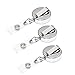Outus Heavy Duty Metal Retractable Reel with Belt Clip for Keys, ID Badges, Belt Loop Clasp and Key Ring, 3 Pack