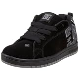 DC Little Kid/Big Kid Court Graffik Skate Shoe,Black/Black/Monogram,6 M US Big Kid