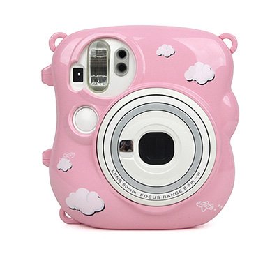 STF-C25-003 速写ケースwithストラップ　（for instax mini 25　チェキ)　クラウド・ヴァージョン ピンク