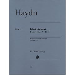 Konzert F-Dur Hob 18/3 Klav Orch. Klavier, Orchester