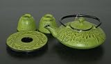 Japanese Cast Iron teaset /Bamboo Med. Green