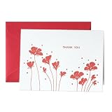 Crane & Co. Letterpress Poppy Thank You Notes (CT1111)