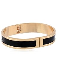Enamel Hinge Bangle Bracelet, 2.5"