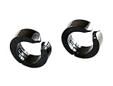 FdP1年保証付き イヤーカフ 2個セット フェイクピアス (ブラック)