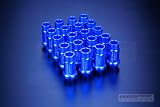 Godspeed Forged Aluminum 29g Type 3 50mm Lug Wheel Nuts 20 Pcs Set M12x1.5mm Blue Color