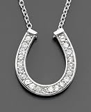 Sterling Silver Cubic Zirconia Horse Shoe Pendant