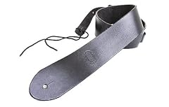 Gaucho Black Leather Deluxe Guitar Strap for Electric/Acoustic/bass Guitar