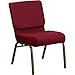 Flash Furniture HERCULES Series 21''W Stacking Church Chair in Burgundy Fabric - Gold Vein Frame