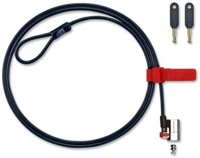 KMW ClickSafe Keyed Laptop Lock, 5ft Cable, Black (64637)